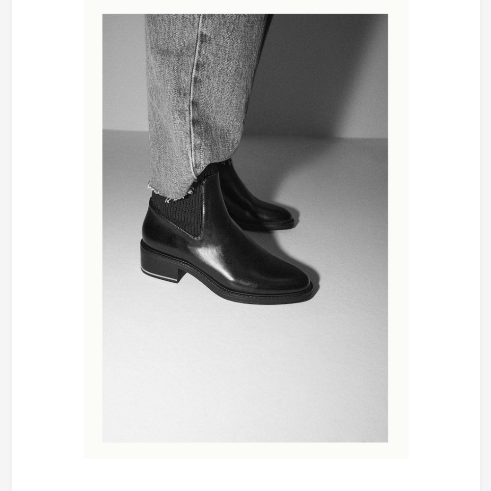 Zara flat socks ankle boots